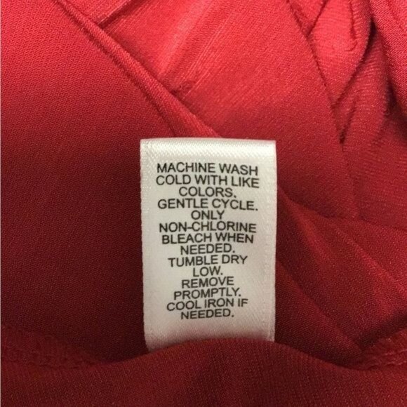 Cato Women’s Short Sleeve Cutout Neck Dressy Blouse, Red, Size XL - Picture 8 of 8